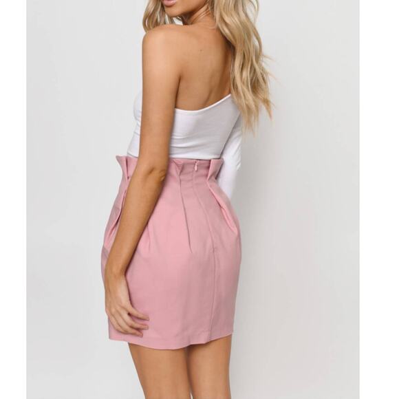 Tobi High Waist pleated mini skirt Blush pink sz medium - Picture 10 of 10